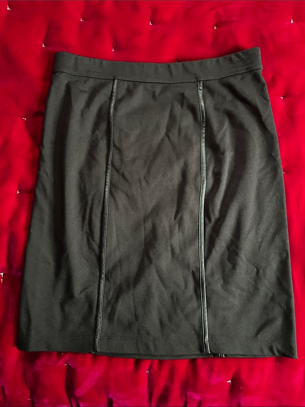 Max Studio Black Pencil Skirt with Seams